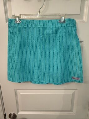 Rip Skirt Aqua Patterned Wrap Mini Skirt